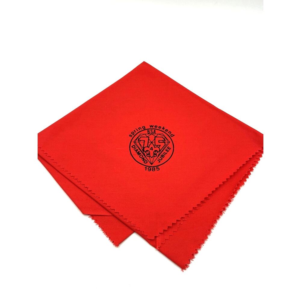 Vintage 1985 Buckeye Council Diamond Jubilee BSA Neckerchief Ohio
